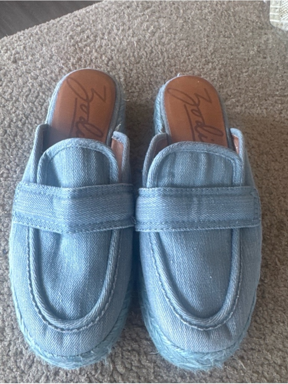 Zodiac Light Blue Slip-On Espadrille Loafers